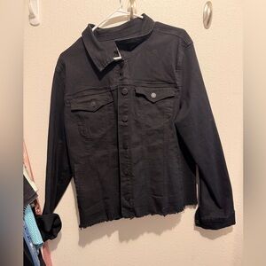 Angels Charcoal Button-Up Jacket